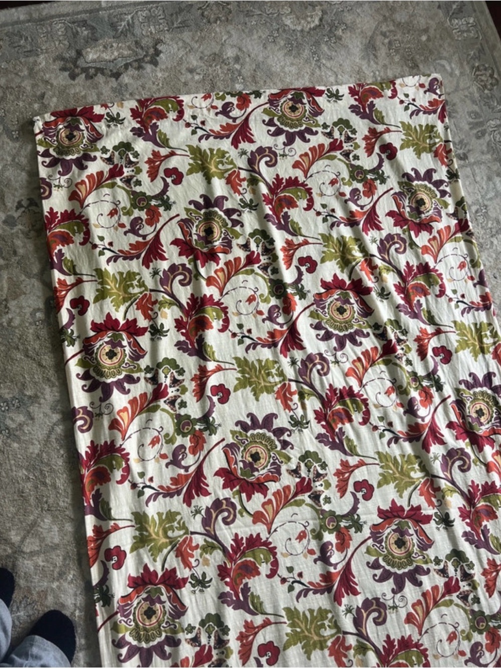World Market Set of Floral Curtain Panels 48”x96”